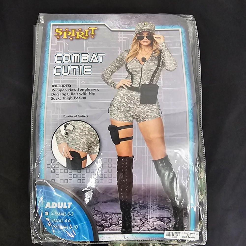 Combat Cutie Woman's Adult Halloween Costume New X Small